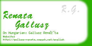 renata gallusz business card